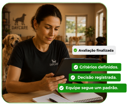 Avaliação de cães com processo estruturado